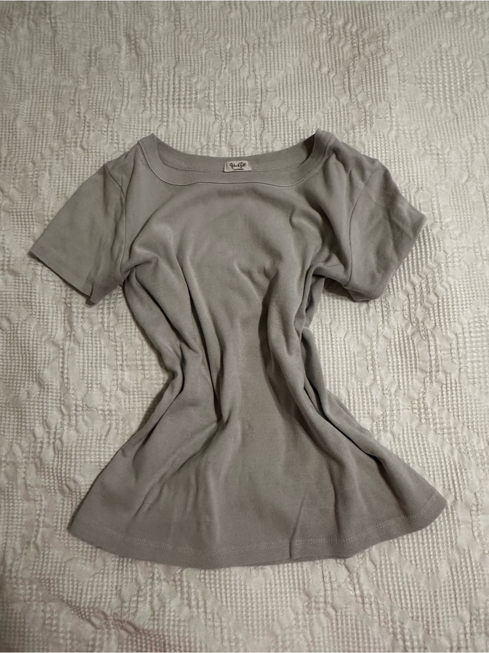 Brandy Melville John Galt Cement Loreen Short Sleeve Top Grey